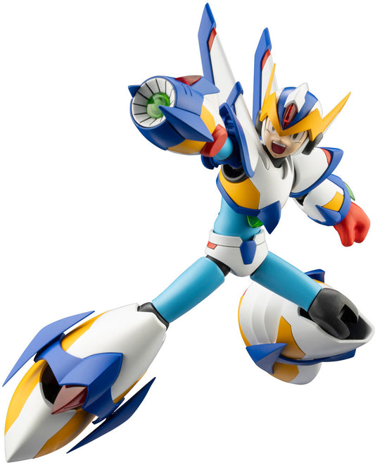 The "Rockman" video game series, known as "Mega Man" outside of Japan, has sold over 36 million copies in total, and is loved all over the world. This figure model kit from Kotobukiya allows you to build the highly popular character X wearing the Falcon Armor! He'll be super-posable after assembly thanks to precision CAD modeling; his head, body, arms and legs can also be used with the previously released figure kit of X.