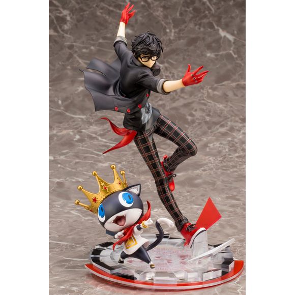 The Hero and Morgana from the sound action game "Persona 5: Dancing Star Night" return to Kotobukiya's "ARTFX J" figure lineup! This figure captures the energy and style of the game perfectly, with both characters wearing their banquet/stage costumes in dynamic poses