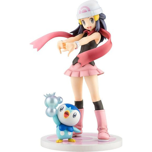 Kotobukiya's "ARTFX J" figure of Pokemon trainer Dawn and her favorite companion Piplup from "Pokemon" is back! With her pink scarf floating on the breeze, Dawn indulges in some preparatory arm stretches, while Piplup practices making bubbles. The base is included, and Piplup can be displayed anywhere. Every "Pokemon" fan needs this in their collection -- place your order today!