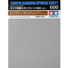 600 Grit Sanding Sponge from Tamiya.  114mm (4.5") x 140mm (4.7") size, 1 sheet included.