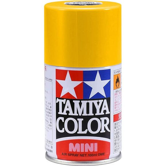 The paint is synthetic lacquer that cures in a short period of time. Extremely useful for painting large surfaces. Tamiya spray paints are not affected by acrylic or enamel paints. Tamiya spray paints are not affected by acrylic or enamel paints; therefore, following an overall base coat, details can be added or picked out using enamel and/or acrylic paints. By combining the use of these three types of paints, the finishing of plastic models becomes simpler and more effective. 
Continental USA shipping onl