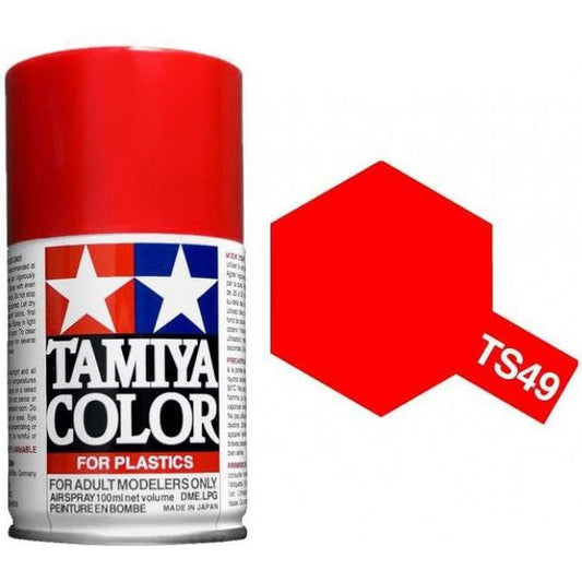 Tamiya 85049 TS-49 Bright Red Spray Lacquer Paint Aerosol 100ml