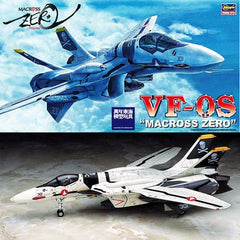 Roy Fokker's aircraft from direct to video series "Macross Zero".  The VF-0S Macross Zero has great detail inside and out and includes a decal sheet.  Clear canopy parts and a pilot figure are included to complete the model.  Pictorial instructions.  Not molded in color, requires glue and paint for assembly.