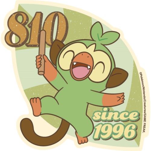 Ensky Pokemon Retro Sticker Collection 18 (Grookey) | Galactic Toys & Collectibles