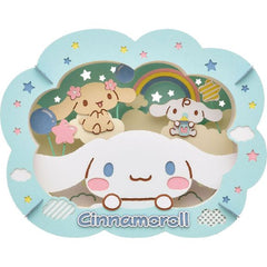 This "Paper Theater" kit from Ensky features Sanrio's beloved character Cinnamoroll! Simply layer the pieces of precision laser-cut paper and glue them together for a 3D-look collectible item you'll love to display! This one is excellent for beginners. Place your order today!