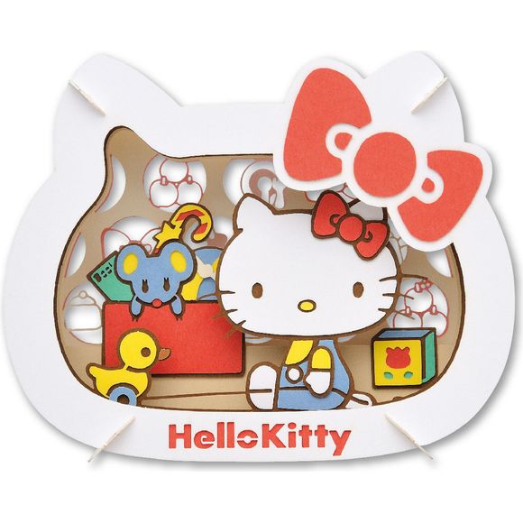 This "Paper Theater" kit from Ensky features Sanrio's beloved character Hello Kitty! Simply layer the pieces of precision laser-cut paper and glue them together for a 3D-look collectible item you'll love to display! This one is excellent for beginners. Place your order today!