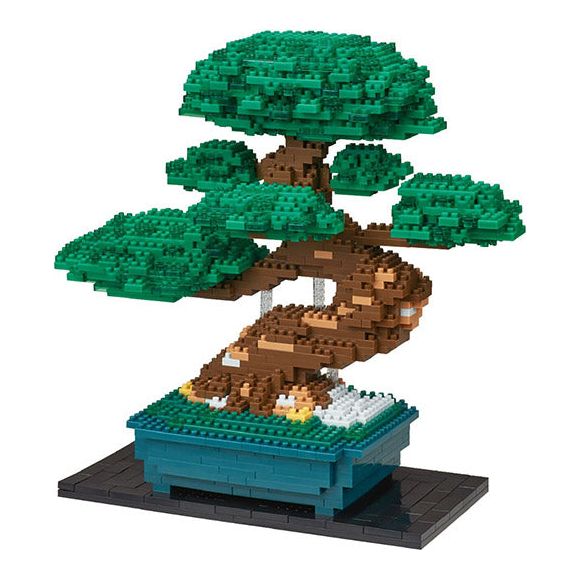 For construction set fans everywhere, the Nanoblock Advanced Hobby Series is perfect for you! This set includes 1130 pieces to build a Bonsai. 7.6 inches (19.3cm)  tall after assembly. Difficulty: Based on a scale from 1 to 5. 1 being the easiest and 5 being most advanced. This model is based at a Level 5, for ages 15+.