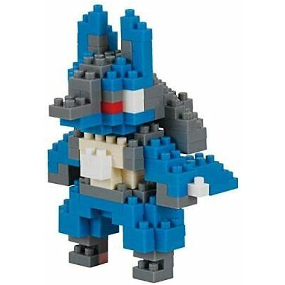 Nanoblock is a micro-=sized building block designed in japan since 2008. Fun to build, Attractive to display, interesting to collect. a piece of nanoblock is the start of infinite creativity.

Lucario from Nanoblock's Pokémon Collection series stands approximately 2.9" tall and has 160 pieces. Based on a scale from 1 to 5, the difficulty level is 2.