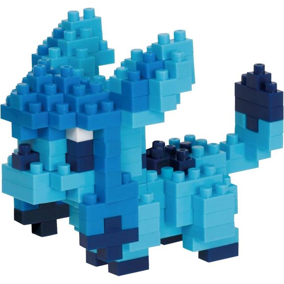 Nanoblock is a micro-sized building block designed in japan since 2008. Fun to build, Attractive to display, interesting to collect. a piece of nanoblock is the start of infinite creativity. Glaceon is an Ice-type Pokémon. Glaceon from Nanoblock's Pokémon Collection series stands approximately 1.9" tall and has 160 pieces.