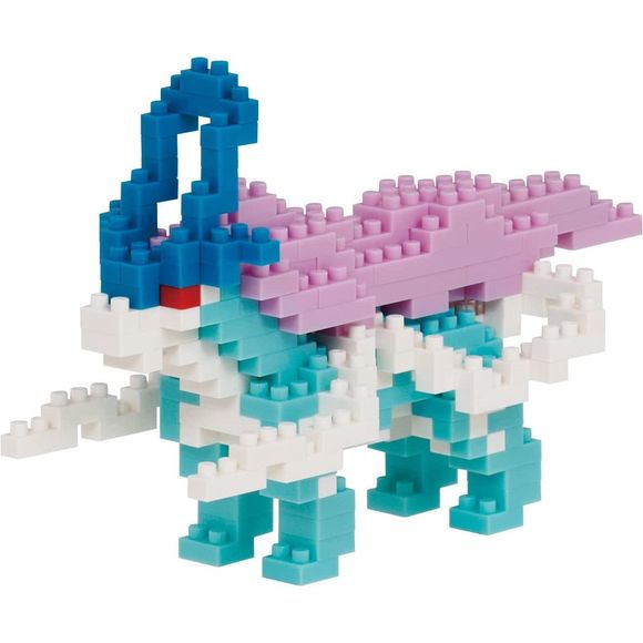 Nanoblock is a micro-sized building block designed in japan since 2008. Fun to build, Attractive to display, interesting to collect. a piece of nanoblock is the start of infinite creativity. Suicune from Nanoblock's Pokémon Collection Series stands approximately 2.91" tall and has 220 pieces