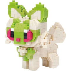 Nanoblock is a micro-sized building block designed in japan since 2008. Fun to build, Attractive to display, interesting to collect. a piece of nanoblock is the start of infinite creativity.

Sprigatito from Nanoblock's Pokémon RS Series stands approximately 2.67" tall and has 280 pieces. Difficulty level is 2.