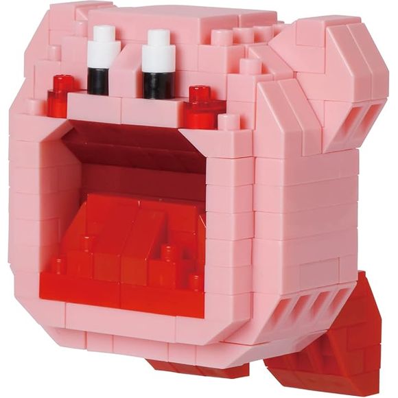 Inhaling Kirby from Nanoblock's Character Collection Series stands approximately 1.81" tall and has 200 pieces.