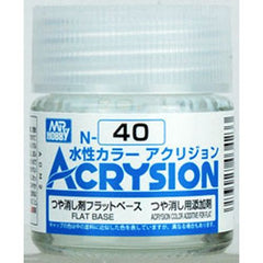 GSI Creos MR. Hobby Aqueous Acrysion N40 Flat Base 10mL Acrylic Model Paint | Galactic Toys & Collectibles