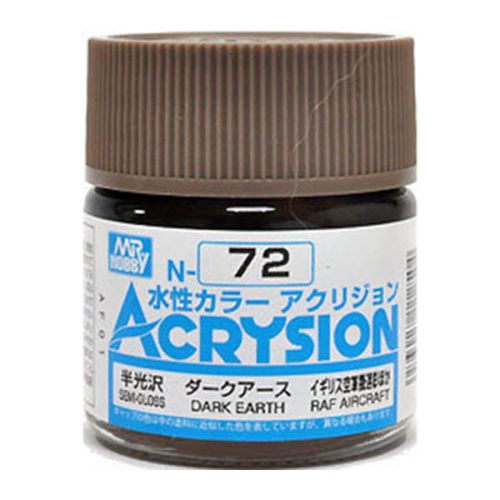 This is an epoch-making paint that can be used for both brush painting and air brush painting.  Drying speed is faster than with the existing water based hobby colors, so work efficiency is improved dramatically.  Tap water can be used to dilute the paint, but we recommend the use of our dedicated thinner in order to retain 100% of the original paint performance.  For Acrysion thinner, the thinner dilution ratio is 3 paint : 1 thinner when you paint by airbrush.