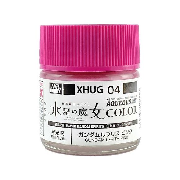 GSI Creos MR. Hobby Mr Aqueous Color The Witch from Mercury HUG04 Lfrith Pink 10mL Semi-Gloss Paint | Galactic Toys & Collectibles