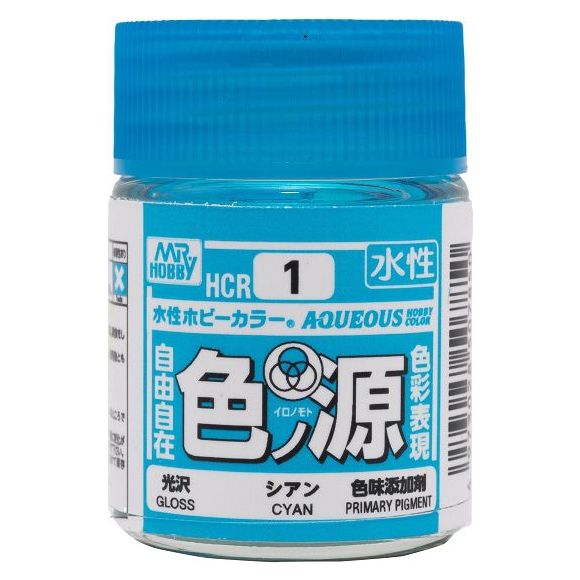 GSI Creos MR. Hobby HCR01 Ironomoto Color Source Cyan for Aqueous Hobby Color 18mL Additive | Galactic Toys & Collectibles