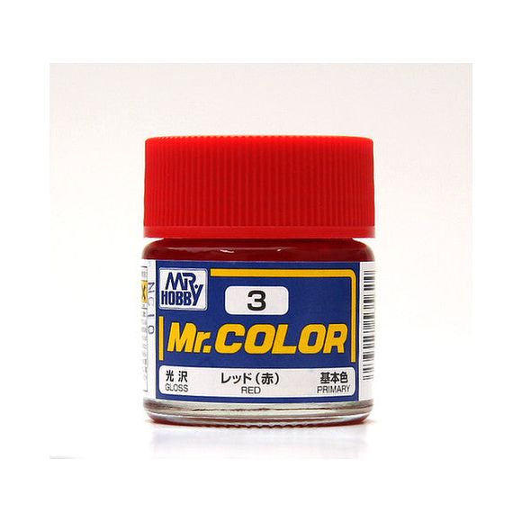 Mr Color paint, suitable for hand brushing & airbrushing, with good adhesion & fast drying is one of the finest scale modelling / hobby paints available. Solvent-based Acrylic, thin with Mr Color Thinner or Mr Color Levelling Thinner. Treat paint as a lacquer. 10ml screw top bottle.

1 - 2 coats are recommended when brush painting
2 - 3 coats when using an air brush - after diluting to a ratio of 1 (Mr.Color) : 1-2 (Mr. thinner).
Mix in 5 - 10% of Flat Base to make glossy colors semi-glossy.
Mix in 10 - 20%