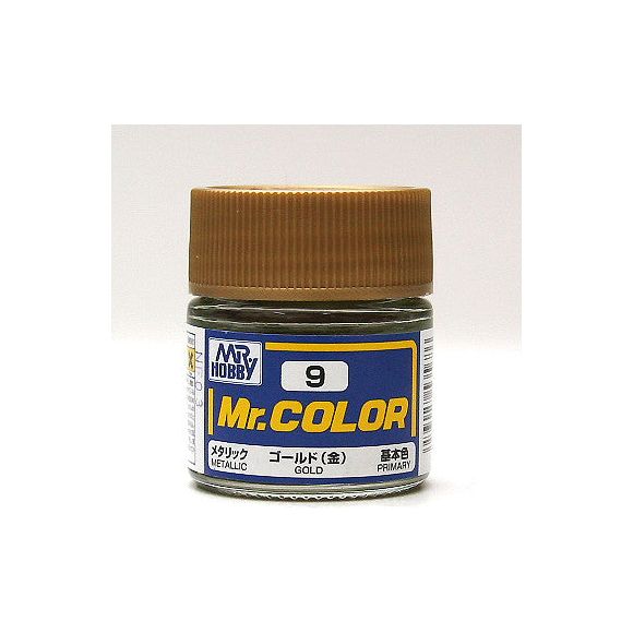 GSI Creos MR. Hobby Mr Color MR-009 Gold 10mL Primary Gloss Paint | Galactic Toys & Collectibles