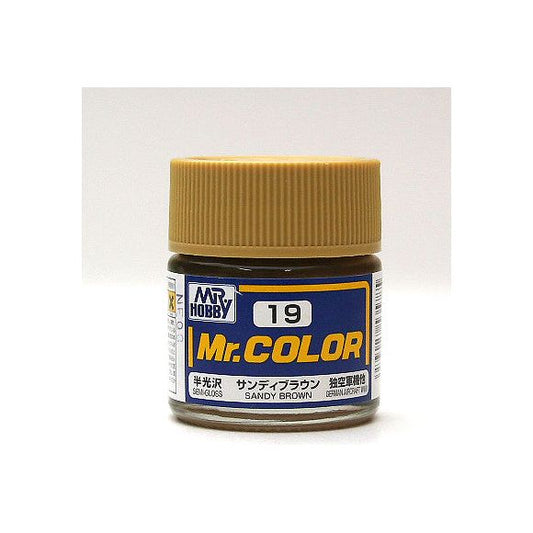 Mr Color paint, suitable for hand brushing & airbrushing, with good adhesion & fast drying is one of the finest scale modelling / hobby paints available. Solvent-based Acrylic, thin with Mr Color Thinner or Mr Color Levelling Thinner. Treat paint as a lacquer. 10ml screw top bottle.

1 - 2 coats are recommended when brush painting
2 - 3 coats when using an air brush - after diluting to a ratio of 1 (Mr.Color) : 1-2 (Mr. thinner).
Mix in 5 - 10% of Flat Base to make glossy colors semi-glossy.
Mix in 10 - 20%