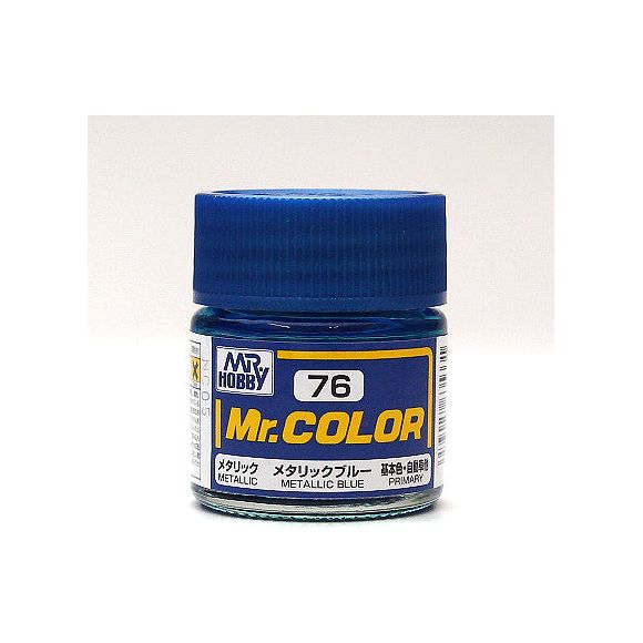 Mr Color paint, suitable for hand brushing & airbrushing, with good adhesion & fast drying is one of the finest scale modelling / hobby paints available. Solvent-based Acrylic, thin with Mr Color Thinner or Mr Color Levelling Thinner. Treat paint as a lacquer. 10ml screw top bottle.

1 - 2 coats are recommended when brush painting
2 - 3 coats when using an air brush - after diluting to a ratio of 1 (Mr.Color) : 1-2 (Mr. thinner).
Mix in 5 - 10% of Flat Base to make glossy colors semi-glossy.
Mix in 10 - 20%