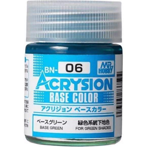 GSI Creos MR. Hobby Acrysion BN06 Base Green 18mL Acrylic Paint | Galactic Toys & Collectibles