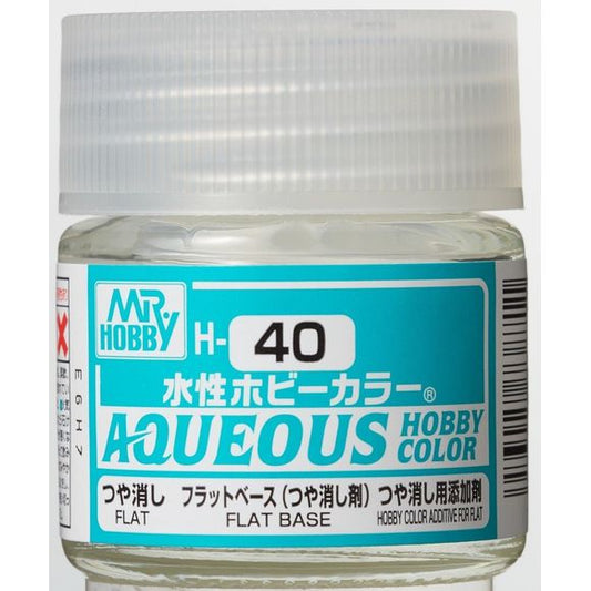 GSI Creos MR. Hobby Aqueous H40 Flat Base 10mL Flat Paint | Galactic Toys & Collectibles