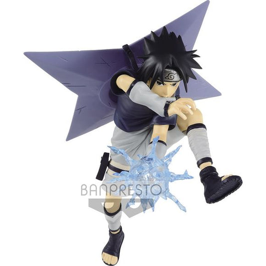 Sasuke Uchiha is returning to the Vibration Stars series by Banpresto with this figure based on his appearance in Naruto. 7 inches (17cm) tall.