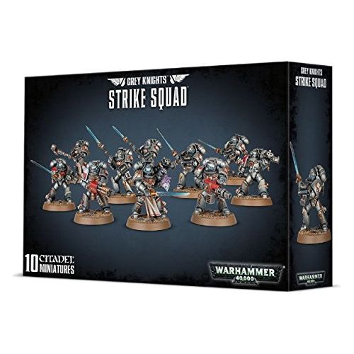 This multi-part plastic kit contains ten Grey Knights