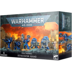 This multi-part plastic kit contains everything you need to build five Space Marine Devastators, one of which can be optionally assembled as a Space Marine Devastator Sergeant, with three Sergeant heads included. The poses these models can be assembled in are classic Devastator poses, with targeter helmets and castellated greaves.

 Included in this squad:

Two Space Marine Grav-Cannon and Back Pack Assemblies;

Two Space Marine Missile Launcher and Back Pack Assemblies;

Two Space Marine Multi Melta and Ba