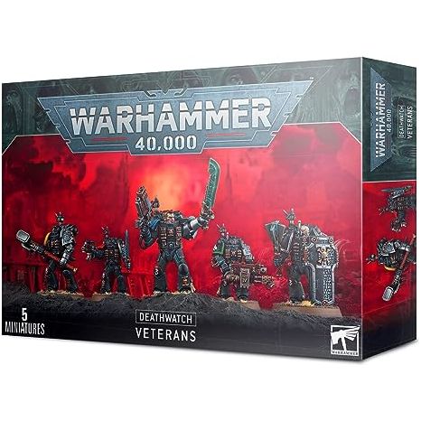 This multi-part plastic kit contains everything necessary to assemble 5 Deathwatch Veterans.