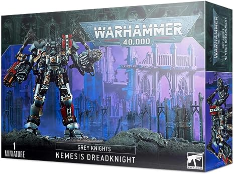 This multi-part plastic boxed set contains 103 components with which to build a Nemesis Dreadknight.

This miniature is supplied unpainted and requires assembly - we recommend using Citadel Plastic Glue and Citadel Paints.