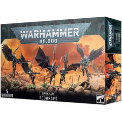 This multi-part plastic set contains five Drukhari Scourges in 80 components, including plenty of weapon upgrades in the form of a shredder, splinter cannon, haywire blaster, heat lance, blaster and a dark lance. There are also several weapon options should you wish to upgrade one of the Scourges into a Solarite to lead the unit. The set includes five 32mm bases. These miniatures are supplied unpainted and require assembly - we recommend using Citadel Plastic Glue and Citadel Paints.