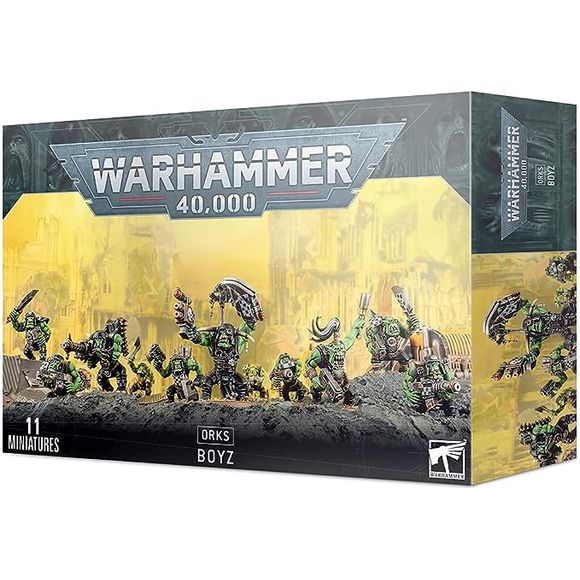 Contains all the pieces to build 11 Ork Boyz