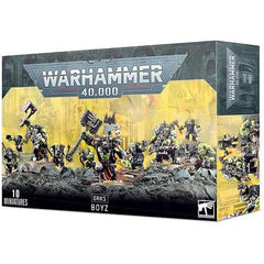 This boxed set contains 11 multi-part plastic Ork Boyz. Models supplied with 32 mm round bases.