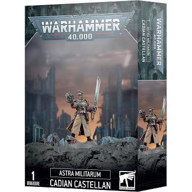 This multipart plastic kit builds a Cadian Castellan. This kit comprises 38 plastic components and comes with 1x Citadel 28.5mm Round Base. This miniature is supplied unassembled and unpainted – we recommend using Citadel Plastic Glue and Citadel Colour paints.