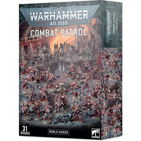 This set includes the following multipart plastic models:
– 1x World Eaters Lord on Juggernaut, which can alternatively be built as Lord Invocatus
– 10x Jakhals
– 20x Khorne Berzerkers
– 2x World Eaters Transfer Sheets, each containing 200 transfers