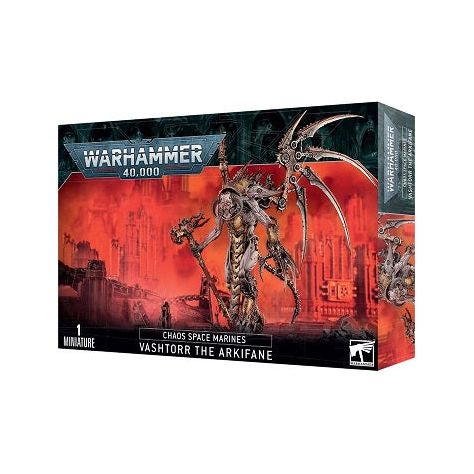 This multipart plastic kit builds Vashtorr the Arkifane. This kit comprises 47 plastic components, and comes with a Citadel 80mm Round Base. This miniature is supplied unpainted and requires assembly – we recommend using Citadel Plastic Glue and Citadel Colour paints.