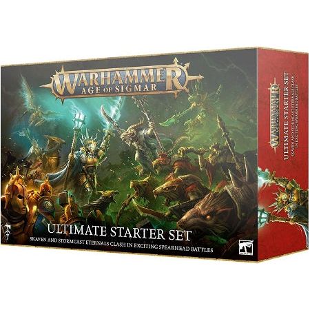 Inside this boxed set you will find:

37x Push-fit, plastic miniatures:
– 1x Lord-Vigilant on Gryph-Stalker
– 1x Lord-Veritant with 1x Gryph-crow
– 3x Prosecutors
– 5x Stormcast Eternals Liberators
– 1x Clawlord on Gnaw-Beast
– 1x Grey Seer
– 1x Warlock Engineer
– 3x Rat Ogors
– 20x Skaven Clanrats

4x Push-fit, plastic terrain pieces
1x 72-page handbook
1x 144-page Spearhead: Fire and Jade book
1x Double-sided gaming mat, measuring 30" x 22.4" approx.
2x reference sheets
6x Six-sided 'D6' dice
36x Spearhea