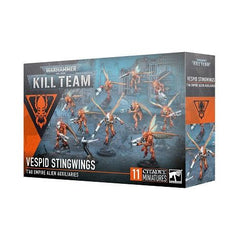 This multipart plastic kit builds 10 Vespid Stingwings and 1 Oversight Drone. This kit contains 109 plastic components, 10x Citadel 28.5mm Round Bases, and 1x Citadel 25mm Round Base.

These miniatures are supplied unpainted and require assembly – we recommend using Citadel Plastic Glue and Citadel Colour paints. Contains 27 double-sided Vespid Stingwings tokens.