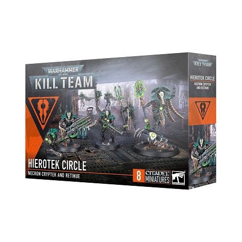 This multipart plastic kit builds eight Necrons. This kit contains 125 plastic components, a sheet of 38 double-sided Hierotek Circle tokens, 1x Citadel 50mm Round Base, 2x Citadel 25mm Round Bases, and 5x Citadel 32mm Round Bases.

These miniatures are supplied unpainted and require assembly – we recommend using Citadel Plastic Glue and Citadel Colour paints.