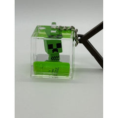 Tsunameez Minecraft Cube Creeper Water Keychain Figure