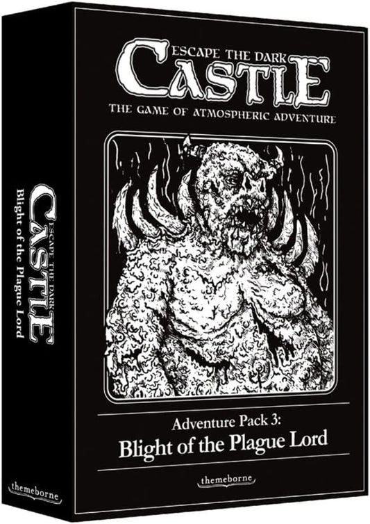 From the deepest, long-forgotten passageways to the vaulted eaves of the highest towers – there you will find his creation. For he is the Plague Lord - a monstrous, sentient mass of weeping pustules, proud emanator of an all-encompassing evil. It would be his most perverse pleasure to watch as you slowly succumb to the agonising torment of the Plague...

Along with fifteen new castle locations, three new playable prisoners, and a new boss, this expansion for Escape the Dark Castle introduces an entirely new