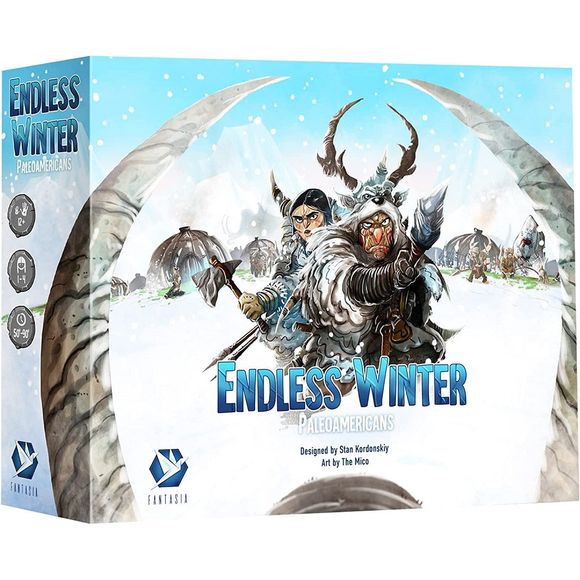 Endless Winter: Paleoamericans takes place in North America, around 10,000 BCE. Players guide the development of their tribes across several generationsfrom nomadic hunter-gatherers to prosperous tribal societies. Over the course of the game, tribes migrate and settle new lands, establish cultural traditions, hunt paleolithic megafauna, and build everlasting megalithic structures.