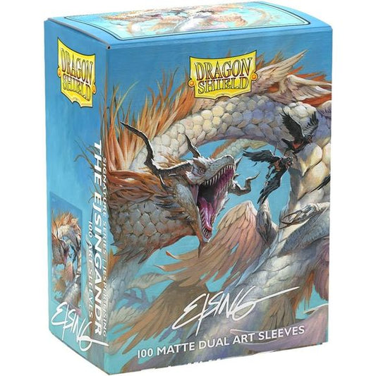 "Ejsingandr" is the second artwork to be featured in our Signature Series. The series features artists who create their own dragon artworks. Behind this sleeve's incredible artwork is Jesper Ejsing. His incredibly detailed acrylic works are well-known throughout the fantasy community.

Dragon Shield Standard Matte Dual Art sleeves are fully opaque and have a black interior that creates a dramatic background for your TCG cards.
The matte, textured back allows for a superior shuffle feel. All designs for our