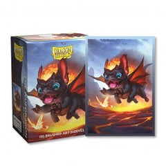 Behold the wild Wufdragon, a new addition to the Draogn Shield Spirit Dragons series.
Dragon Shield Standard Art Sleeves are printed directly on the sleeve and do not peel or split. Brushed Art Sleeves have a lightly textured back giving them a silky smooth shuffle feel. No white borders, full art or colored frames.
The sturdy cardboard box fits 75+ single sleeved cards or 65+ double sleeved cards measuring up to 63 x 88 mms (2.5 x 3.5"), for games like MTG, Pokemon, Flesh and Blood, and Lorcana! Every box