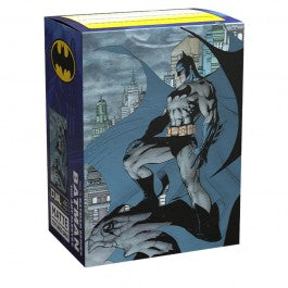 For fans of Batman, this limited edition Matte Dual Batman Art Sleeves provides an impactful gaming experience.
Dragon Shield Matte Dual Art sleeves are fully opaque and have a black interior that creates a dramatic background for your TCG cards.
The matte, textured back allows for a superior shuffle feel. All designs for our Art sleeves are printed directly onto the sleeve and do not peel or split.
They are a great fit for our ultra-protective outer sleeves.
Each cardboard box contains 100 sleeves and can