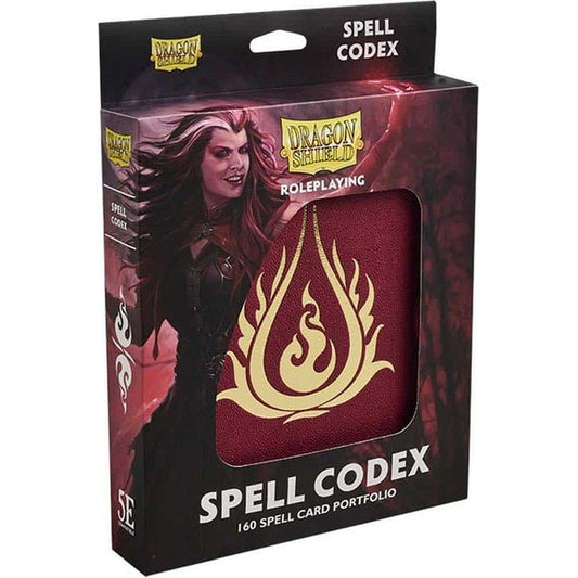 Experience the feel of flipping through a magic spell book, channeling the magical energy to cast mighty spells. Take your game immersion to the next level. Stay in control and never lose track of your remaining spell slots with the included 5e spell slot tracker and dry erase marker. The Spell Codex is compatible with official DnD spell cards and accommodates 160 spells. Featuring an elegant Blood Red Dragon Skin cover with enchanting ornate embossing on the front and spine. Go on some light questing with
