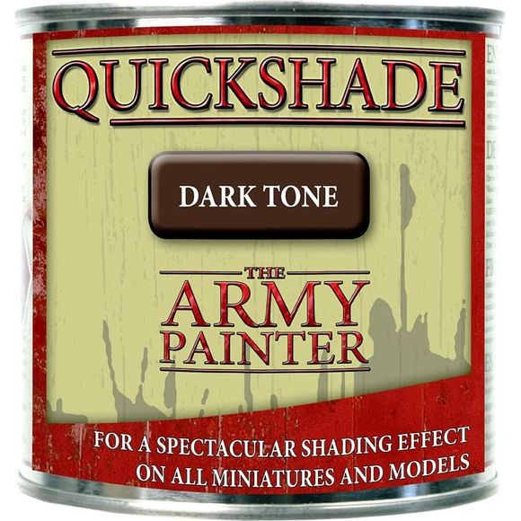 A very thin black pigment the Quickshade Dark Tone has proved a hit with evil armies of miniatures and models which require a sharp contrast in colours and shading.