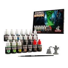 Nothing brings a fantasy world more to life than the creatures that inhabit it. Playing with painted miniatures will level up your whole role-playing experience, bringing your adventure to life on the tabletop in front of you! This wicked paint set contains a highly detailed hag miniature, a Drybrush, a painting guide, and 15 essential Warpaints Fanatic colours for painting all sorts of grim and vile creatures. Contents: 15x 18 ml Warpaints Fanatic, 1 FREE detailed snap-fit miniature, 1 FREE Drybrush, 1 FRE