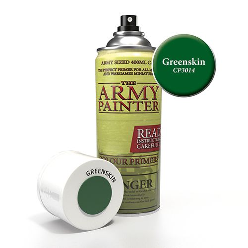 Using The Army Painter Color Primer Sprays can save you loads of time. Don’t paint on your dominant color using a brush - spray it on instead! Ordinary primers are specifically designed to go under the paint and regular color sprays are intended to cover a primer coat. The Army Painter Color Primers are both primers and paints! 

Ground shipping in Continental US only